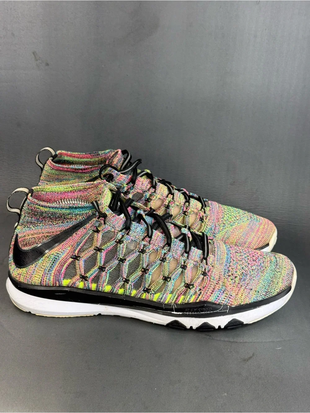 Nike Train Ultrafast Flyknit 'Volt' athletic sneaker shoes men’s size 11